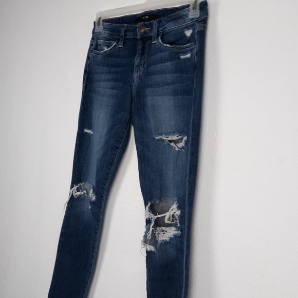 Joe's Jeans Women's Skinny Ankle Jeans Size 27 Distressed Keagan Wash Mid Rise - Picture 3 of 16